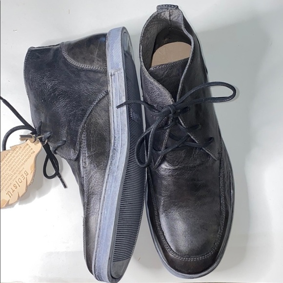 Bed|Stu Graphito Dip Dye Black Chukka Boots - Picture 1 of 11